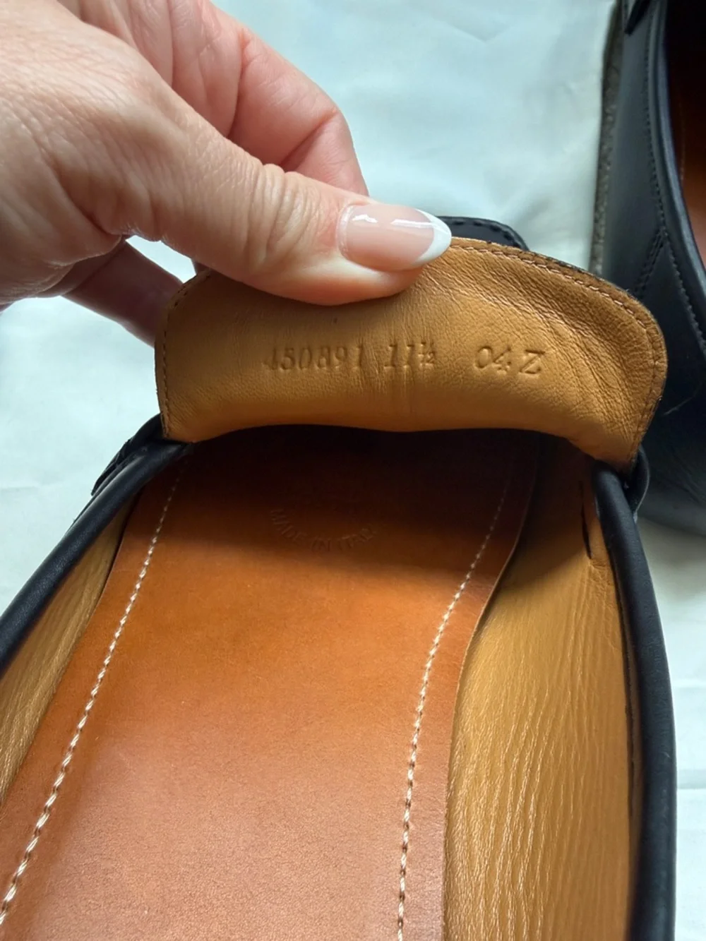 Mens Gucci Black Leather Loafers size 11.5 - Picture 5 of 5